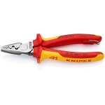 Knipex pince � sertir pour embouts de c�ble avec oeillet de fixation 180 mm - 97 78 180 t bk