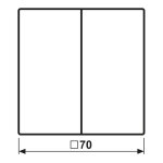 Knx ls990 s�rie double interrupteur noir graphite - ls102swm