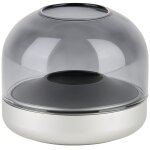 Kooduu - bougeoir de luxe en verre et aluminium frosted silver glow 08 frosted silver
