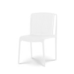 Kosmi - chaise de jardin ou terrasse blanche en rsine polypropylne