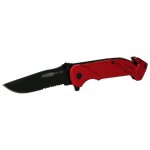 Ks tools 907. 2220 couteau de poche camper / scout noir et rouge