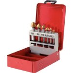 Ks tools jeu de fraises d'�bavurage conique hss tin, cassette en t�le d'acier 6 pcs. (336. 0426)