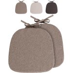 Ksfal - lot de 2 coussins de chaise semi - circulaires - 40x40 cm - antidrapants - pour chaise de jardin, ...