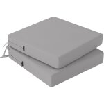 Ksfal - lot de coussins de chaise - 45x45 cm - en mousse impermable - avec rubans - pour l'extrieur, ...