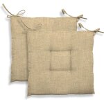 Ksfal - creta lot de 2 coussins de chaise matelass, motif 1549 beige, 39x39x5 cm, polyester, multicolore, ...