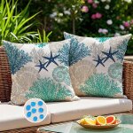 Ksfal - housses de coussin d'extrieur rsistantes aux intempries coussins de jardin impermables etoiles ...