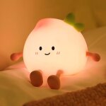 Kuwl - veilleuse pêche rose, lampe led tactile en silicone doux avec 3 luminosité et minuterie de 30 ... Kuwl - veilleuse pêche rose, lampe led tactile en silicone doux avec 3 luminosité et minuterie de 30 ...