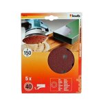 Kwb quick - stick disques abrasifs pour bois et m�tal, autocollant, diam�tre 150 mm, 4920 - 04, perfor� ...