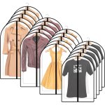 Kyaoayo - lot de 20 housses de vtements avec zip, housses de protection semi transparentes pour costume ...