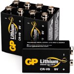 Kyaoayo - lot de 5 piles au lithium longlife 9 v li - mno2 - 9 v - idales par exemple comme batterie ...