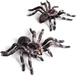 Kyaoayo - araigne raliste, 2 pices prank spider figures araigne halloween raliste fausse araigne ...