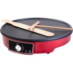 Kyaoayo - crpire lectrique 1000w c plaque antiadhsive ?30 cm c temprature rglable c rateau ...