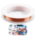 Kyaoayo - fil de cuivre emaill pur 0, 1 mm x 100 m, bobine de cuivre, isolation et rsistance aux hautes ...