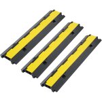 Kyaoayo - passe câble au sol extérieur 3pcs 2 canaux 100x25x5cm, goulotte protection des fils, capacité ... Kyaoayo - passe câble au sol extérieur 3pcs 2 canaux 100x25x5cm, goulotte protection des fils, capacité ...