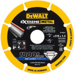 Lame de coupe extreme metal diamond edge, 115 x 1, 3 x 22, 3 mm dewalt dt40251 - qz