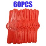 Lame de dbroussailleuse lectrique en plastique, 60 pices / lot, tte de coupe gazon, pices de rechange ...