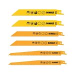 Lame dewalt pour scie sabre - coffret de 6 - dt2444 - qz