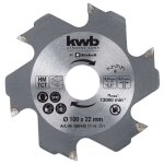 Lame pour fraiseuse à lamelle 100x22x3, 8 mm 6 dents Lame pour fraiseuse à lamelle 100x22x3, 8 mm 6 dents