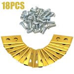 Lame de robot de pelouse placage lame de pour tondeuse robot worx landroid lame de avec vis - type 18pcs ...