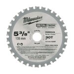 Lame scie circulaire métal milwaukee Ø 135 mm - 30 dents - 48404070 Lame scie circulaire métal milwaukee Ø 135 mm - 30 dents - 48404070