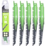 Lame de scie sabre 5 pieces workpro, accessoires de scie sabre pour bois huimide, coupe rapide 152 mm ...