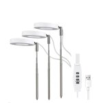 Lampe de croissance pour plantes ajustable 15w a trois t�tes avec lumi�re rouge et bleue de 3, 5 pouces ...