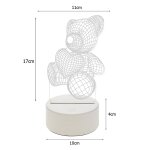 Lampe led 3d romantique en acrylique pour table de chevet, luminaire d�coratif d'int�rieur, id�al pour ...
