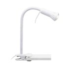 Lampe � pince brilliant antony 40 w bras pivotant blanc