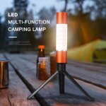 Lampe de poche led t�lescopique r�tractable, rechargeable, avec des ecrous sur tr�pied, id�al pour le ...