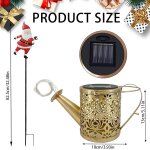 Lampes solaires pour arrosoir, lanternes d'extrieur avec support pre nol, dcoration de jardin pour ...