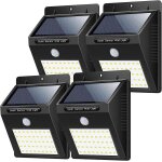 Lampe solaire d'ext�rieur [40 led - lot de 4], lampe solaire etanche avec d�tecteur de mouvement, eclairage ...