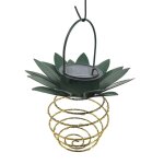 Lampe solaire en fer forg� avec ananas, t�lescopique, eclairage d'ext�rieur, luminaire d�coratif de jardin, ...