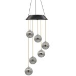 Lampes solaires led a couleur changeante, eclairage d'ext�rieur, carillon eolien, boule de mosa�que solaire ...