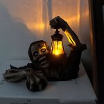 Lampe solaire led pour halloween, zombie rampant hors de la tombe, avec statues, sculpture d'horreur ... Lampe solaire led pour halloween, zombie rampant hors de la tombe, avec statues, sculpture d'horreur ...