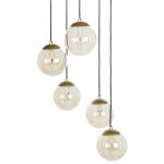 Lampe suspension en verre dor noel