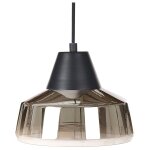 Lampe suspension en verre noir et doré talparo Lampe suspension en verre noir et doré talparo