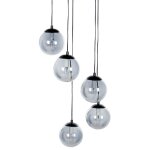 Lampe suspension en verre noir noel