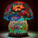 Lampe de table creative en verre teinte colore, serie plantes, veilleuse pour chambre a coucher, 2023 ...