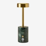 Lampe de table led sans fil pour ext�rieur en fer et pierre naturelle arianny
