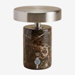 Lampe de table led sans fil pour ext�rieur en fer et pierre naturelle isasia