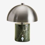 Lampe de table led sans fil pour ext�rieur en fer et pierre naturelle nicolas
