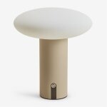 Lampe de table led sans fil pour ext�rieur en fer zosima tapioca beige