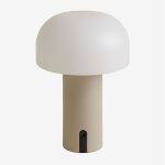 Lampe de table led sans fil pour ext�rieur en poly�thyl�ne et fer jadzia tapioca beige