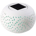 Lampes de table solaires : lampe dcorative solaire en porcelaine avec changement de couleur + led blanche ...