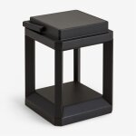 Lampe de table solaire led sans fil pour ext�rieur nualla noir ¿25 cm