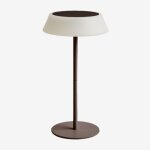 Lampe de table solaire led sans fil pour ext�rieur en poly�thyl�ne et fer ulenia marron chocolat