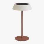 Lampe de table solaire led sans fil pour ext�rieur en poly�thyl�ne et fer ulenia terracota