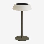 Lampe de table solaire led sans fil pour ext�rieur en poly�thyl�ne et fer ulenia vert olive intense