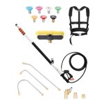 Lance tlescopique pour nettoyeur haute pression - vevor - 6358 mm - 4000 psi avec rallonges - 7 buses ...