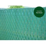 Lani�re pvc pour palissade largeur 43 mm x 60 m + 100 clips - vert fonc�
